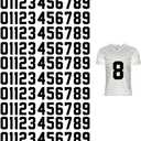 110 Pcs Iron on Numbers, Heat Transfer Numbers 0 to 9 Jersey Numbers for Sports T-Shirts Team Uniform for Soccer Basketball Football Baseball 8 Inch (Black)