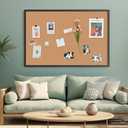 Cork Board Bulletin Board 48 x 36, Black Wood Framed Corkboard, Office Board for Wall, Large Notice Pin Board, 46" x 32"