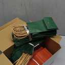 Tenceur 100 Pcs Red and Green Christmas Gift Bags Kraft Paper Bags with Handles Holiday Gift Bags for Wedding Baby Shower Bridal Shower Shopping Party Favor Business(6.1 x 3.5 x 2.3 Inch)