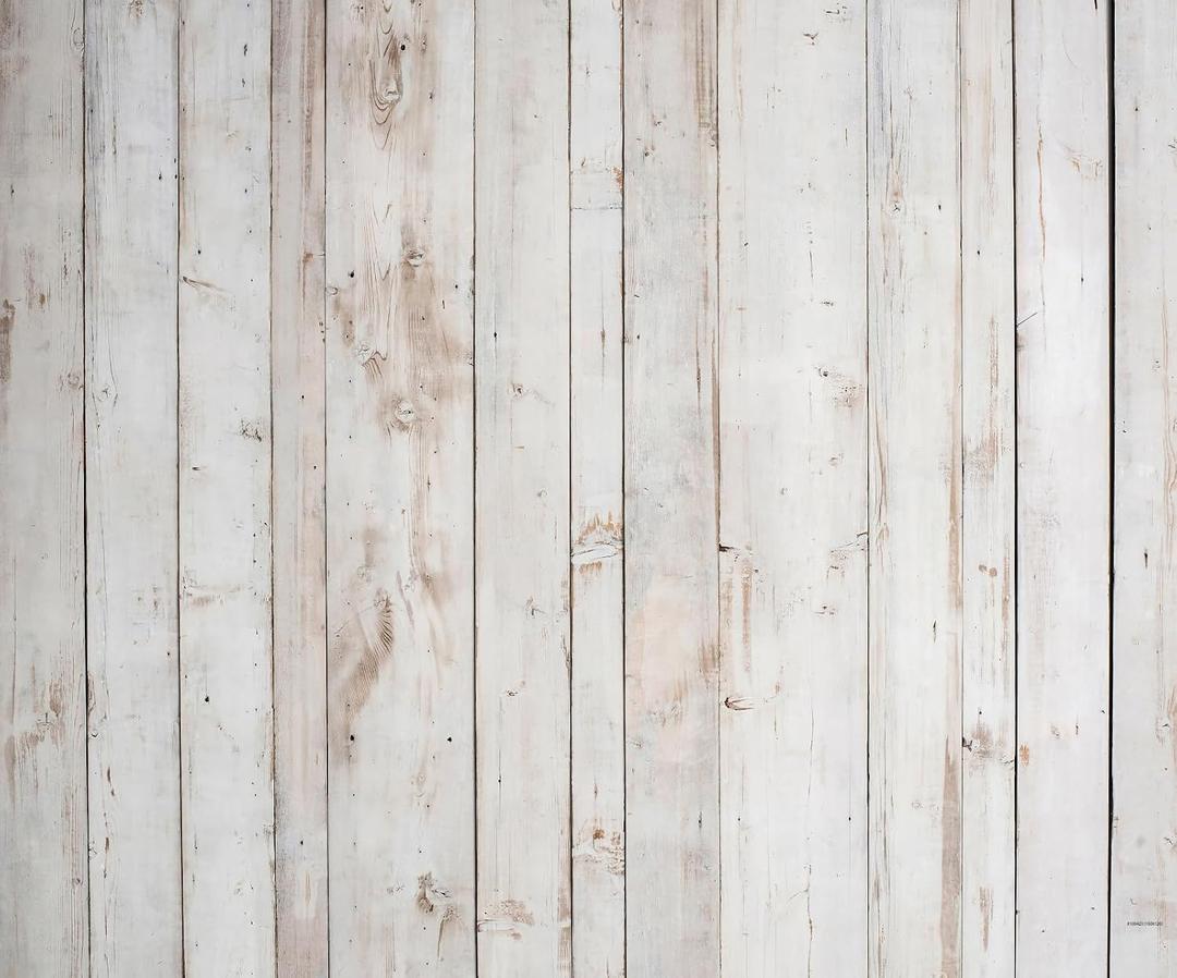 Kate White Wood Floor Mat Photography Floor Mat Newborn Photography Props Rubber Wooden Wall Flooring Backdrop for Professional Photographer 8x5ft