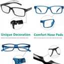 Eyekepper Vintage Reading Glasses for Men - 3 Pairs Black and 2 Pairs Blue - Spring Hinges Classic Readers +3.50