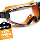 SPEXTRA Safety Goggles Over Glasses Anti-Fog Clear Lens, ANSI Z87.1 Impact Resistance, UV Protection, Lab Chemistry Goggles with Adjustable Headband, Quick-Adjust Buckle, Eyewear for Men Women