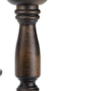 Farmhouse Wooden Candle Holder for Pillar Candle, Rustic Wood Candle Holder Table Centerpiece Decor, 12 Vintage Tall Candle Stand Decorative, Dark Brown