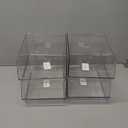 mDesign Clear Stackable Plastic Storage Bins, 11"L x 7.5"W x 5"H ,4 pieces