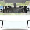 Wide Angle Rear View Mirror, AUTOXBERT 15.35in Universal Panoramic Interior Rear View Mirror Clip on HD Tri-Fold Convex Car Rearview Mirror Blind Spot Mirrors for Car