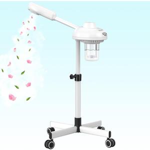 TASALON Professional Facial Steamer on Wheels, Hot Face Steamer for Facial, Esthetician Steamer for Salon Beauty and Spa, Mist Face Steamer for Facial Deep Cleaning Skin Care Equipment- White