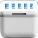 Camping Cooler, 5L Large Capacity Portable Ice Retention Hard Cooler Lunch Box for Outdoor Camping BBQ, Small Hard (White)