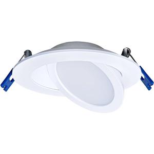 Leviton 4 in. Round Adjustable Slim Downlight, 820 Lumens, 5 CCT Color Selectable 2700K-5000K, Dimmable, DAR40-S1W