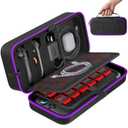 OIVO Carrying Case Compatible with 2025 Nintendo Switch, Portable Switch 2 Travel Carry Case Fit for Joy-Con 2 & Adapter, Hard Shell Protective Pouch Bag with 24 Game Slots, Purple