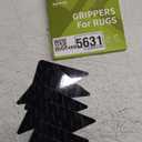 Rabenda 8 Pcs Grippers for Rugs, Non Slip Rug Pads for Hardwood Floors and Tiles, Reusable Rug Tape for Area Rugs, Dual Sided Adhesive Rug Pad Gripper Keep Corners Flat(Black)