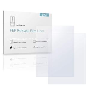 Mono X FEP Film,UniTak3D 260 * 180mm FEP Film 2Pcs Compatible with Anycubic Photon Mono X 4K&6K&6Ks,Photon Mono X2,Photon M3 Plus,Saturn,NOVA3D Whale 2,LD-006 8.9inch UV DLP LCD Resin 3D Printers