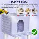 61.5 Indoor and Outdoor Cat Tree Tower, Cat House for Outdoor Cats, Weatherproof Large Cat Condo with Scratching Posts for Catio