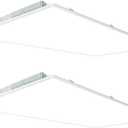 2x4 LED Flat Panel Light, 60W/50W/40W/30W/25W Adjustable, 5000K/4000K/3500K Selectable, 6600LM 0-10V Dimmable Drop Ceiling Lights, 100-277V ETL-Listed, 2-Pack