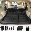 SAYGOGO SUV Air Mattress Camping Bed Cushion Pillow Inflatable Thickened Car Air Bed Mattress with Electric Air Pump Portable Sleeping Pad for Travel Camping Upgraded Version Black