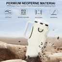 Initial Water Bottle Holder with Strap for Stanley Cup Accessories 40 oz Tumbler/Simple Modern Tumbler Bag, Water Bottle Carrier Bag with Strap for Men Women Gift Hiking, Travel, Camping, Walking Gym (Cream)