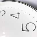 Tosnail 12 Inches Round Silent Non Ticking Quartz Wall Clock - Elegant Silver Frame