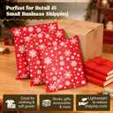 Shop4Mailers Christmas Poly Mailers 10x13 Inch  100 Pack Snowflake Waterproof Shipping Bags for Small Business, 2 Mil Self-Seal Mailing Envelopes, Durable Red Poly Mailers for Holiday Packaging