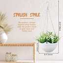 Zopeal 16 Pack Self Watering Hanging Planters 8 Inch Indoor Outdoor Hanging Planter Pots White Plastic Hanging Flower Pots Hanging Planter Basket Container with Drainer and Hanging Chain