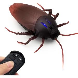 Tipmant RC Cockroach Remote Control Car Vehicle Animal Toys Electronic Realistic Insect Bug Glowing Eyes Cat Pet Kids Gift