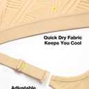 ZeroBound Medium Impact Sports Bras for Women Plus Size Wirefree Non Padded Supports (34C, Deep Nude)