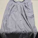 ebossy Women's Boho Striped Shirt Dress Button Up Side Slit Loose Mid Long Cotton Dress with Pockets XL