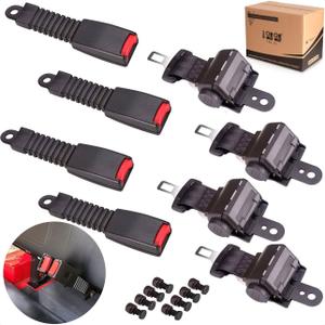 Universal Golf Cart Seat Belts Kit for Yamaha Club Car EZGO Go-Kart ATV UTV, 42 inch Retractable Seat Belts Kit (Without Mounting Bar)