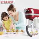 KITCHPOWER 6 Quart Flex Edge Beater for KitchenAid Bowl-Lift Stand Mixers, Paddle Attachment Mixer Accessory