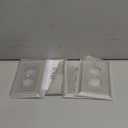 Single Duplex Outlet Cover Plate, 4-Pack Brushed Nickel Belaire Beaded Metal Wall Plate 1 Gang, Light Switch Cover, for Receptacle Light Switch, Switch Cover Decorative Wallplate, Durable