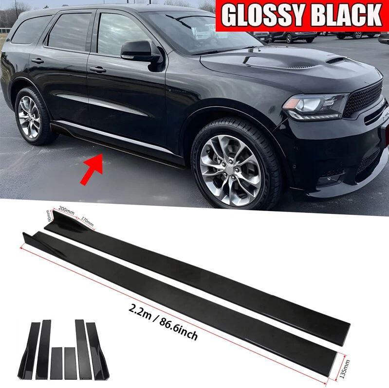 For BMW 3 Series F10 F30 F32 Glossy Black 86.6" Side Skirts Rocker Panel Lip 2x
