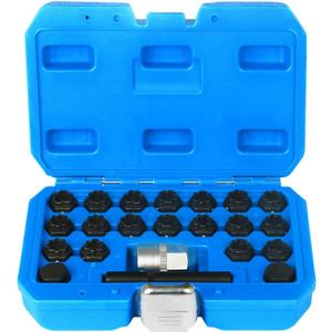 22 PCS Wheel Locks Kit Compatible with Audi Series, Lug Nut Removal Set With Adapter, Automotive Wheel Lock Nuts Key Socket Set