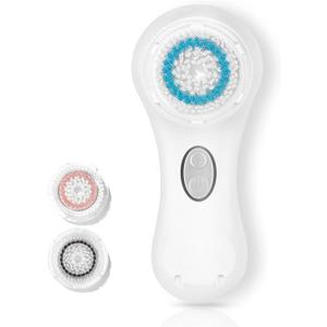 Facial Cleansing Brush, Electric Face Scrubber Exfoliator for Women Skin Care Deep Cleaning Exfoliating, Rechargeable Waterproof with 2 Sonic Vibration Speeds for Home & Travel(White)