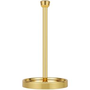 Ivilon Countertop Paper Towel Holder - Modern Tapered End Cap Design - Color Gold Polished