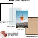 JCJMY 15x22 Picture Frame for Poster Photo Picture, Horizontal and Vertical Formats for Wall Hanging, 15 x 22 Wall Gallery Poster Photo Frame for 15 by 22 Photos Posters, Black