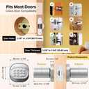 ThorBolt Fingerprint Door Lock with Keypad Door Knob, HomeKit Lock Over 𝗧𝗛𝗥𝗘𝗔𝗗, HomeKit Hub 𝗥𝗲𝗾𝘂𝗶𝗿𝗲𝗱, 𝗶𝗢𝗦 𝗢𝗡𝗟𝗬 Smart Lock for Interior Door, Bedroom, Office, MK1 Silver