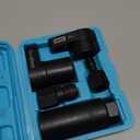 DURATECH 5PCS O2 Oxygen Sensor Socket Thread Chaser Set, 3/8" 1/2" Drive x 7/8" 22mm Oxygen Sensor Remover O2 Sensor Removal Tool Kit