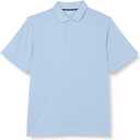 Amazon Essentials Men's Regular Fit Golf Polo Shirt, Moisture-Wicking Quick Dry, Recycled Polyester, Short Sleeve, Light Blue, Large