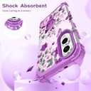 TEECOVER for Samsung Galaxy S25 Edge Case, Heavy-Duty Shockproof Full Protection Hard Plastic Bumper + Soft Silicone Rubber Protective Case for Galaxy S25 Edge 6.7-Inch, Violet
