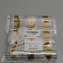 SATINIOR 24 Pieces Empty Clear Plastic Jars with Lids Round Storage Containers Wide-Mouth for Beauty Product Cosmetic Cream Lotion Liquid Butter Craft and Food (Gold Lid,1 oz)