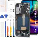 InCell S22 Plus LCD Display Screen Replacement (No Fingerprint Function) with Phantom Black Frame for Samsung Galaxy S22+ SM-S906U S906W S906B Replacement Touch Digitizer Assembly