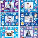 30 Packs Winter Craft Kits for Kids, Holiday DIY Picture Frame Craft Snowflake Penguin Polar Bear Art Party Favor Home Classroom Game Activities