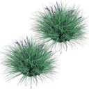 Fake Lavender Flowers with Greenery – Tall Artificial Lavender Plant, UV Resistant Faux Outdoor Decor for Garden, Patio, Lawn, Planters (2, Green)