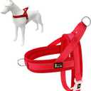 Plutus Pet No Pull Dog Harness with Breathable Mesh Padded, Adjustable Reflective Escape Proof Dog Harness, Quick Fit Dog Vest Harness for Small Medium Large Dogs(M, Red) (M: chest 19.7"-25.2")