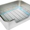 Sorstrem Stainless Steel Sifting Litter Box for Rabbit (M)