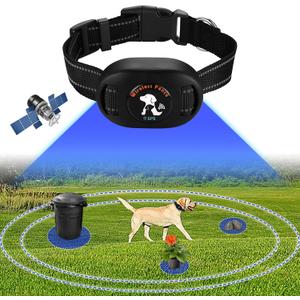 GPS Wireless Dog Fence and Outdoor Pet Barrier 2 in 1, Range 97-3280ft Electric Dog Fence for All Dogs, Keeps Pets Out of Obstacles, Adjustable Warning Strength (Black)