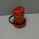 Dress Up America Ringmaster Hat for Girls  Mini Red Top Hat Headband with Feather & Gold Accents  Circus Costume Accessory