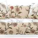 Lamberia Printed Sofa Cover Stretch Couch Cover Sofa Slipcovers for 3 Cushion Couch with Two Pillow Cases (3 Seater, New Blooming Flower)