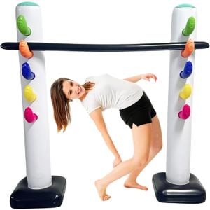 4E's Novelty Inflatable Limbo Game for Kids Adults 62" Luau Party Game, Indoor Outdoor Inflatable Lawn Yard Games, Summer Hawaiian Birthday Activity Carnival Game