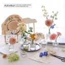 SUPMIND 12pcs Glass Bud Vase Set, Small Clear Flower Vases for Centerpieces in Bulk, Mini Vintage Vase for Wedding, Home,Table Decoration