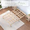 Bamboo Wood Bed Frame 14 Inch Full Size Platform Bed with Non-Slip Slats Support, No Box Spring Needed, Smooth Finish Bed with Under Bed Storage for Bedroom, Dorm, Hotel, Natural
