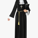 Morph Nun Costume for Women, Adult Nun Outfit with Habit, Plus Size Nun Attire, Religious Costume for Women, Size S